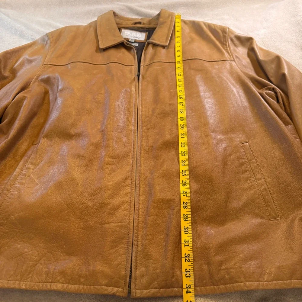 Vintage Wilsons Leather M. Julian Tan Cognac Leather Jacket Thinsulate Sz 3X‎
